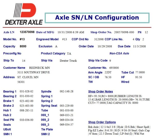 13TF 8K 865 DS HYD 9/16";STUD W/EZ LUBE**SHORT SPINDLE, HF=93.5, OB=76.5, 22.5 DOWN, LOW PROFILE, STANDARD, REPLACING #123570098